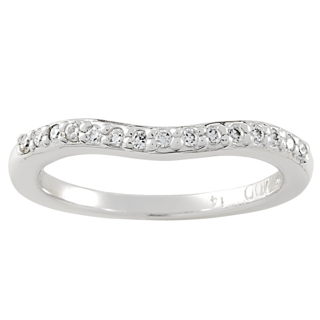 Curved Diamond Wedding Ring