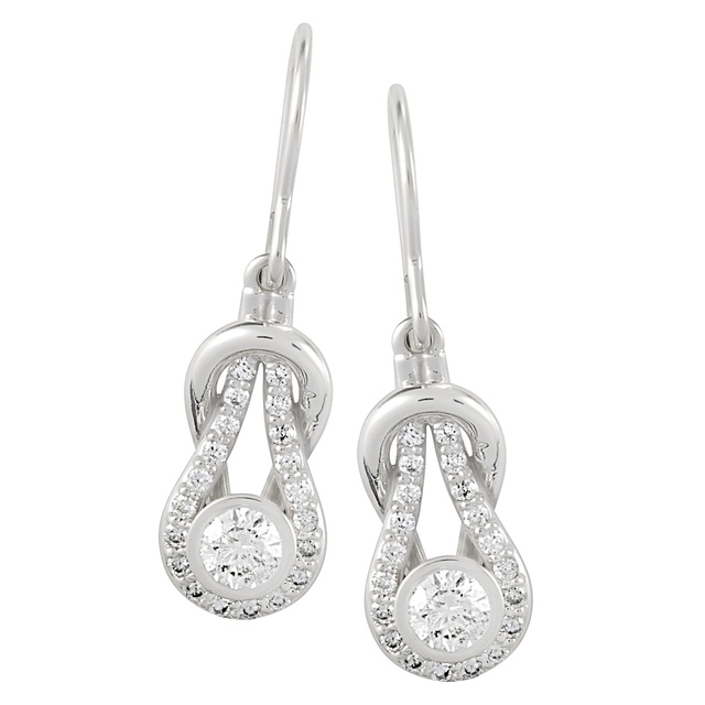 Love Knot Diamond Earring with CENTER
