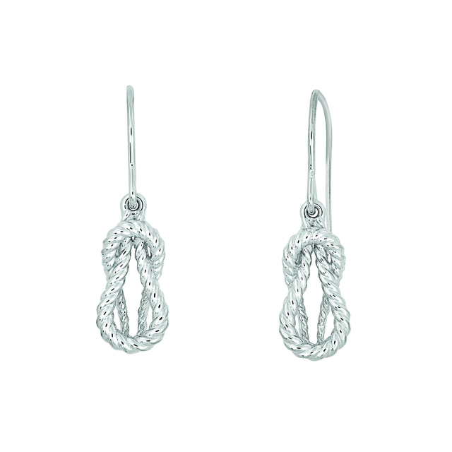 LOVE KNOT ROPE EARRINGS WITH NO DIAMONDS