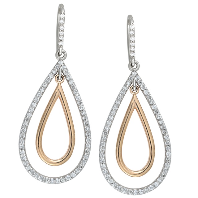 Pear Shaped Dangle Diamond Earrings