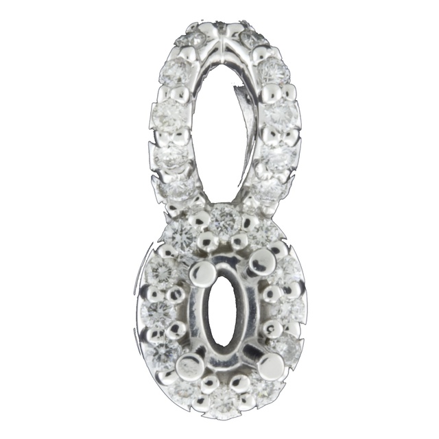 Fancy Oval Diamond Pendant with Center