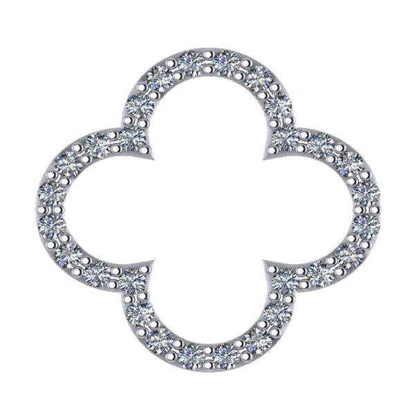 Clover Shaped Diamond Pendant