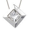 Bezel Set Solitaire Pendants