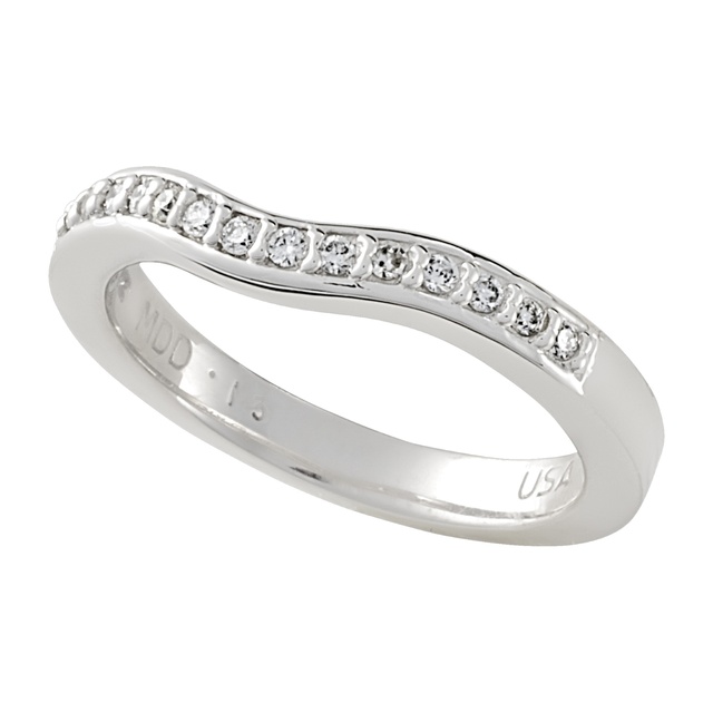 Curved Diamond Wedding Ring