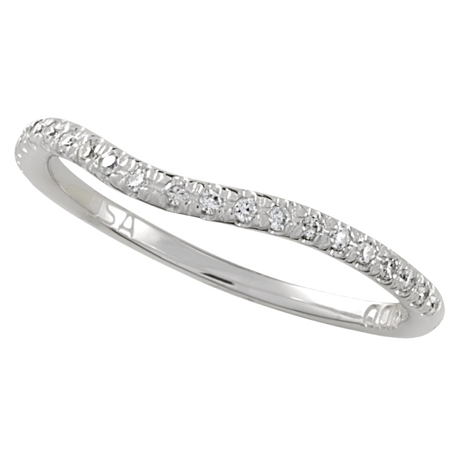 Curved Diamond Wedding Ring