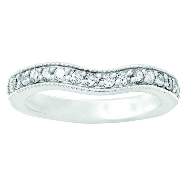 Curved Diamond Wedding Ring