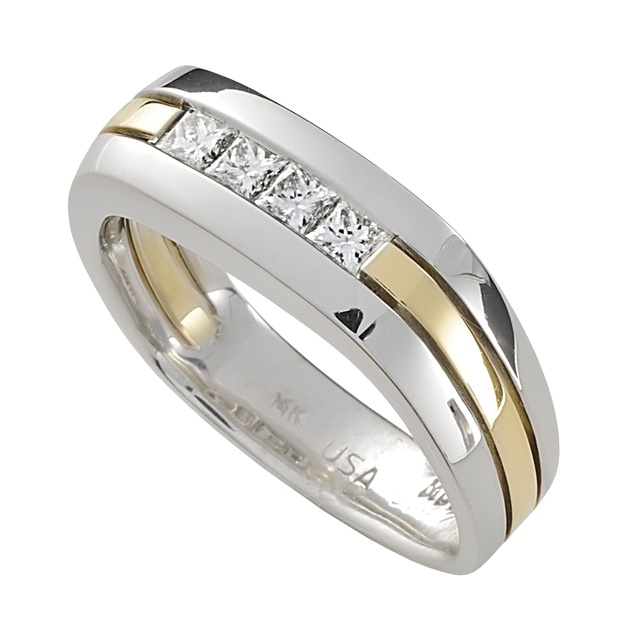 4 Princess Cut Diamond Men's Wedding Band