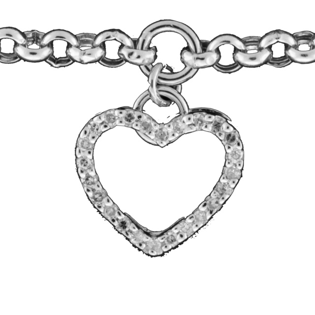 DIAMOND OPEN HEART BRACELET