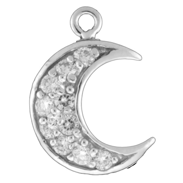 Half Moon Diamond Charm