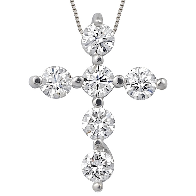 6 Diamond Cross Pendant