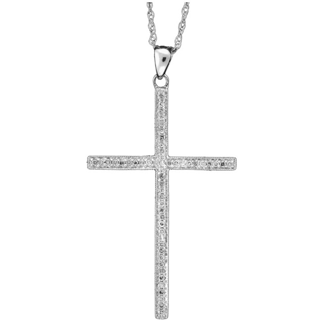 DIAMOND CROSS WITH SINGLE CUT DIAMONDS