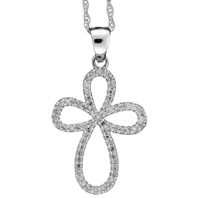 DIAMOND OPEN CROSS PENDANT