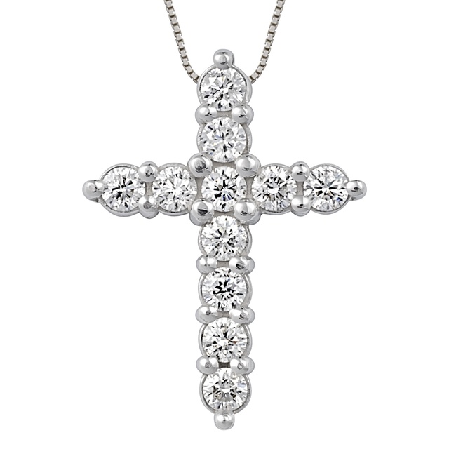 11 Diamond Cross Pendant