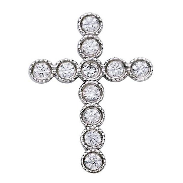 11 Diamond Milgrain Cross