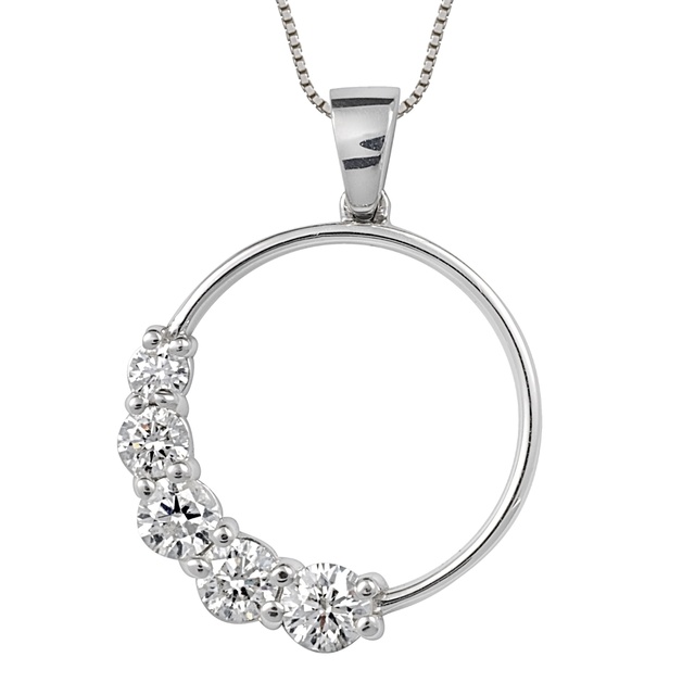 5 Diamond Circle Pendant