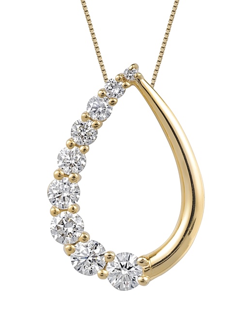 Pear Shaped Diamond Pendant