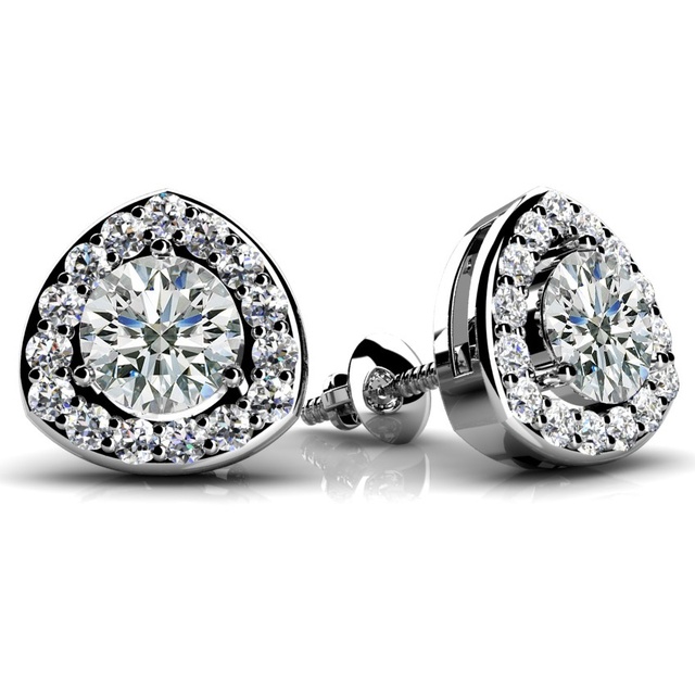 DIAMOND HALO EARRINGS