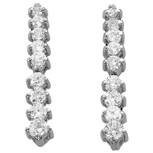 18 Diamond 2 Prong Flexible Journey Earrings