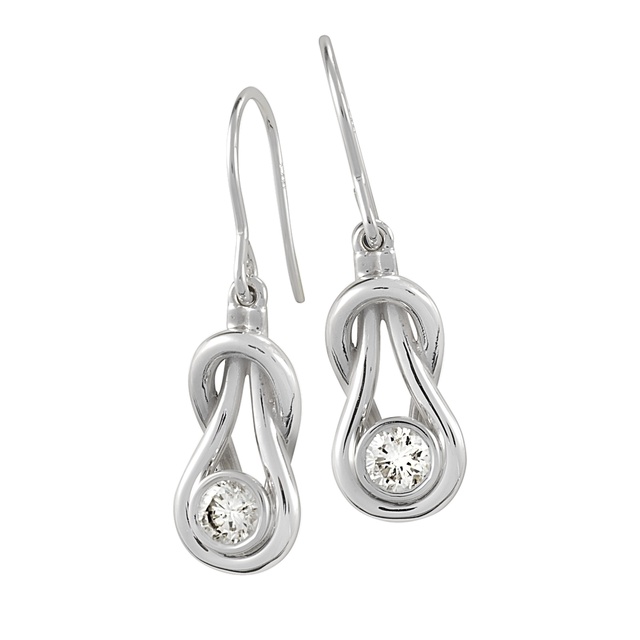 Love Knot Diamond Earring with CENTER