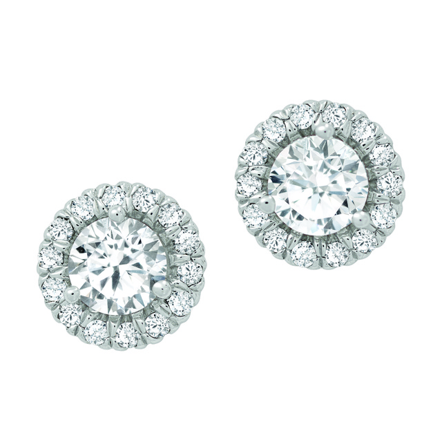 Diamond Halo Earrings