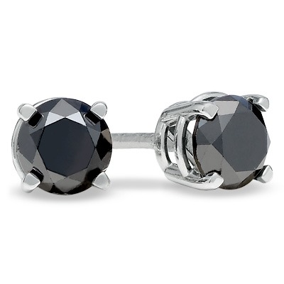 BLACK DIAMOND STUD EARRINGS