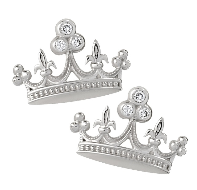 Diamond Crown Earrings