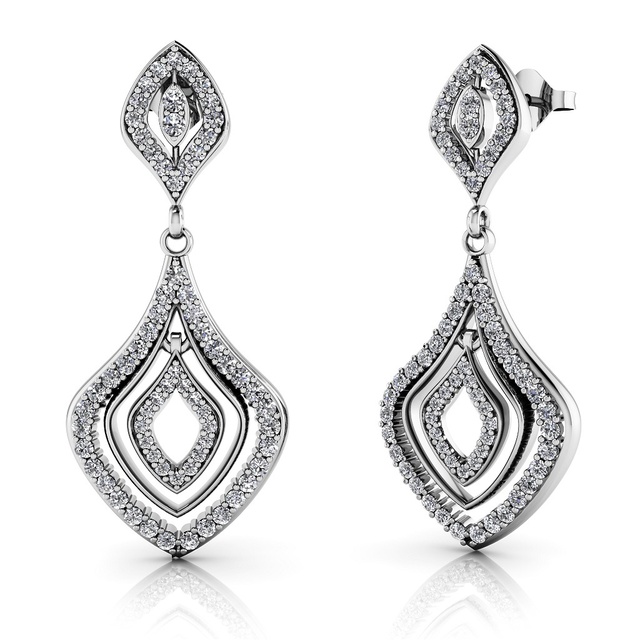 DIAMOND DANGLE EARRINGS