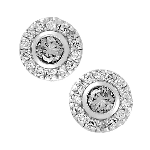 Halo Diamond Earrings