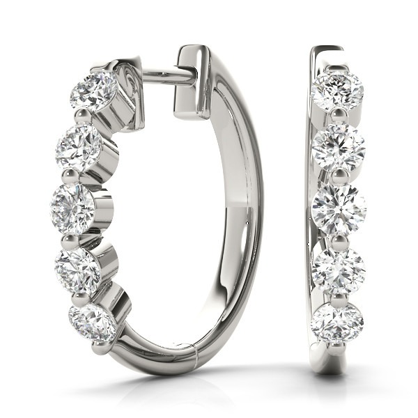 1/2 INCH HUGGIE DIAMOND EARRINGS