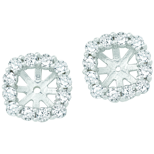 Diamond Earring Jackets To Hold Cushion Cut Studs