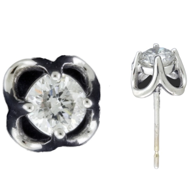 Lucida Round Diamond Stud Earrings