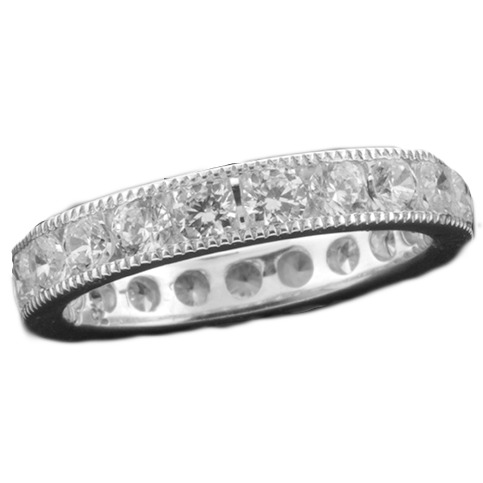 CHANNEL SET MACHINE SET MILGRAIN ETERNITY BAND