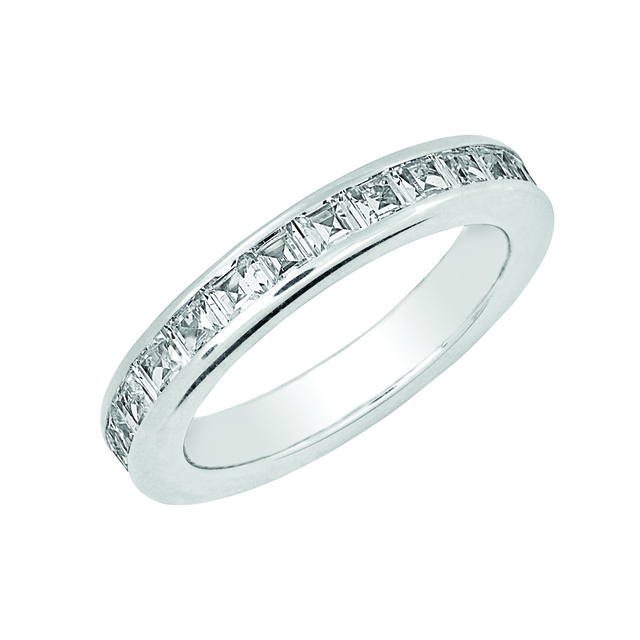 PRINCESS CUT CHANNEL SET MACHINE SET ETERNITY BAND