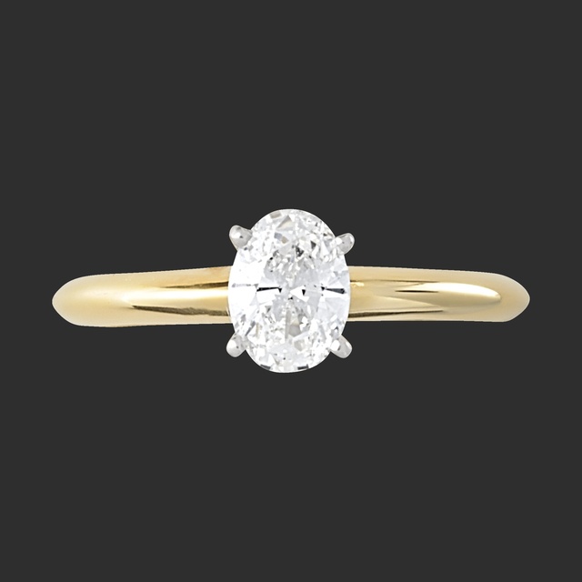 Oval Diamond Solitaire