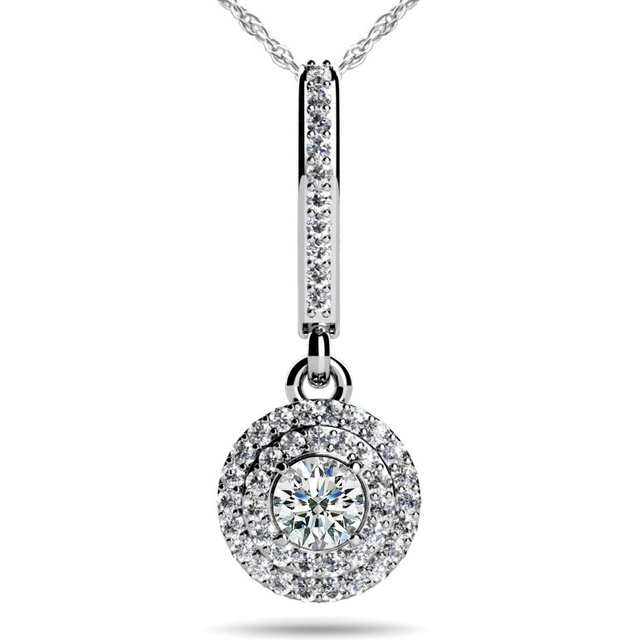 DIAMOND HALO PENDANT