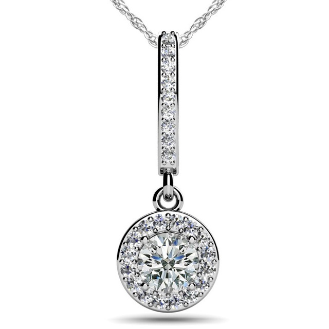 DIAMOND HALO PENDANT