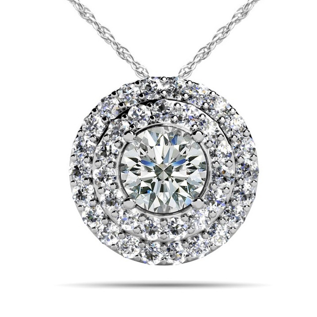 DIAMOND HALO PENDANT