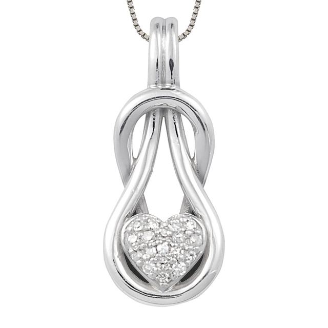 Love Knot Heart Pendant