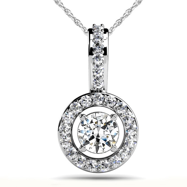 DIAMOND HALO PENDANT