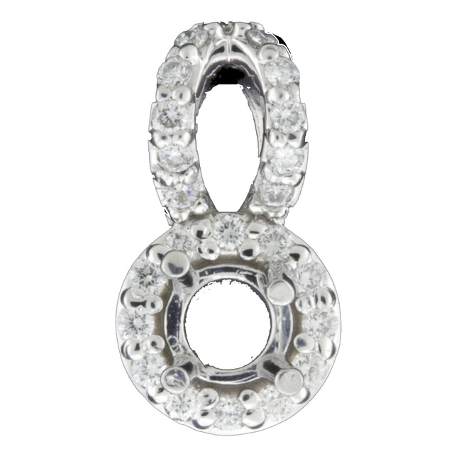 Fancy Round Diamond Pendant With Center