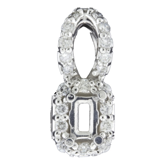 Fancy Emerald Cut Diamond Pendant With Center