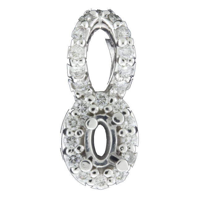 Fancy Oval Diamond Semi Mount Pendant