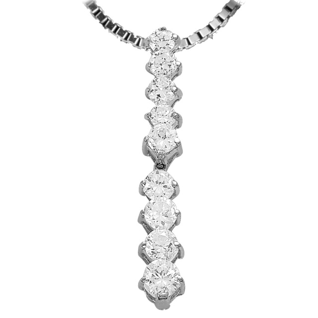 9 Diamond 2 Prong Flexible Journey Pendant