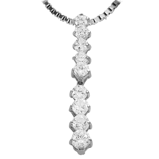 9 Diamond 2 Prong Flexible Journey Pendant