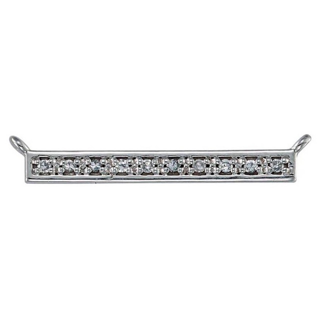 Bar Pendant with Round Diamonds