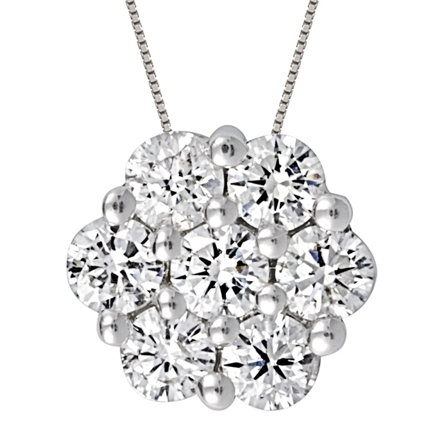 7 Diamond Cluster Pendant