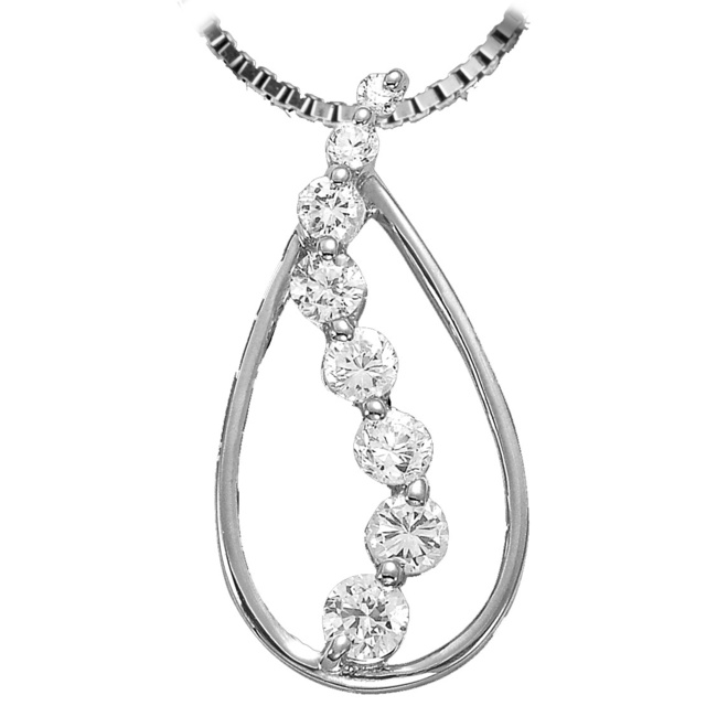 8 Diamond Curved Journey Pendant