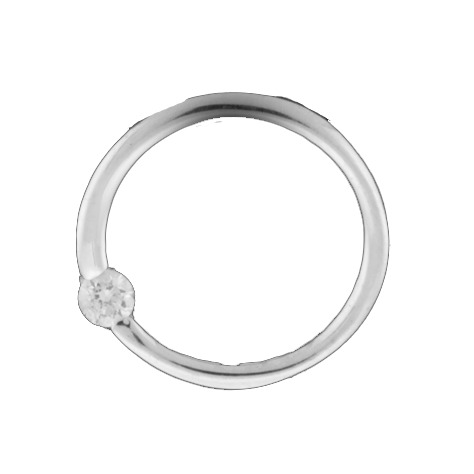 Circle Pendant With 1 Diamond