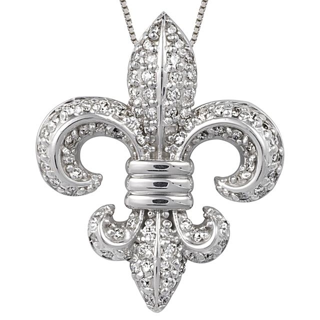 Diamond Fleur De Lis Pendant