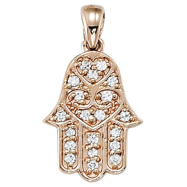 Diamond Hamsa Pendant